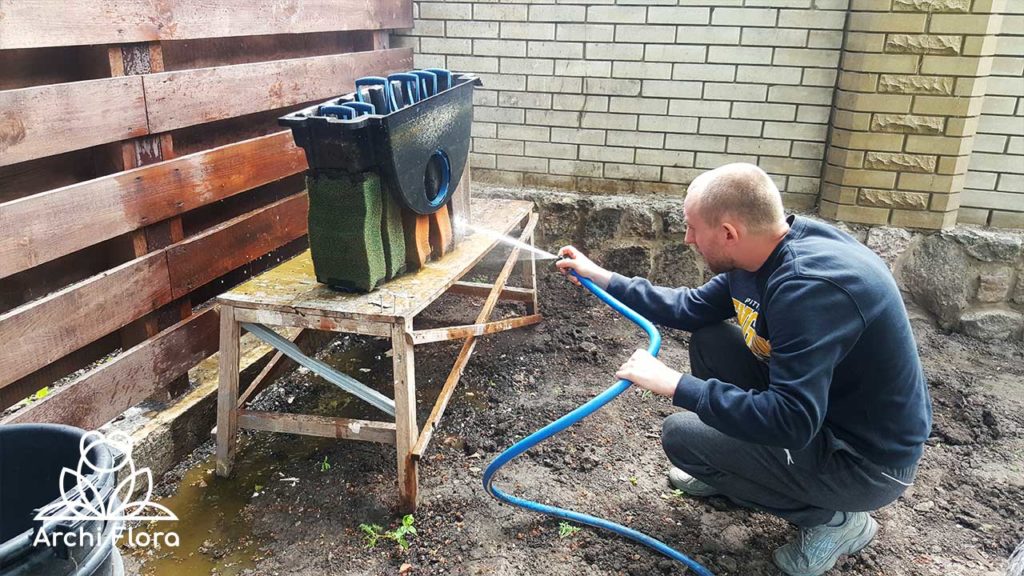Ставок для риби - сезонна чистка фільтра
